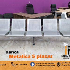 BANCA METÁLICA 5 PLAZAS