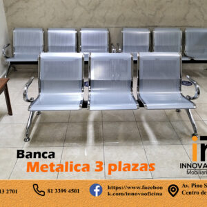 BANCA METÁLICA 3 PLAZAS