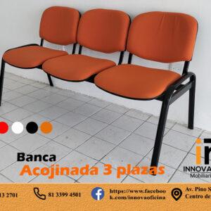 BANCA ACOJINADA 3 PLAZAS